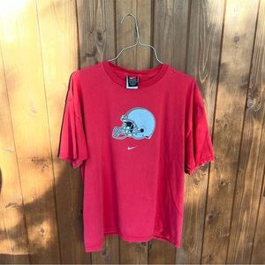 Vintage Nike Ohio State Buckeyes Helmet Red Tee (XL)